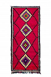 Moroccan Berber rug Boucherouite 310 x 145 cm