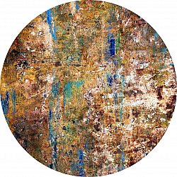 Round rug - Trepito (brown/blue/multi)