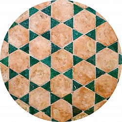 Round rug - Calvi (beige/green)