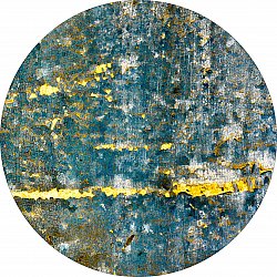 Round rug - Mira (yellow-blue)
