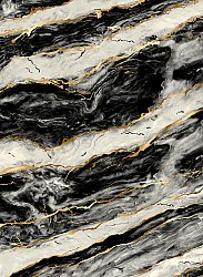 Wilton rug - Juniper (black/white/gold)