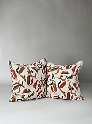 Cushion covers 2-pack - Amalie (beige/rust)