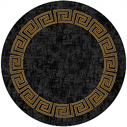 Round rug - Myra (black/gold)