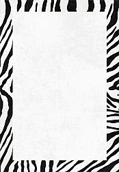 Wilton rug - Zebra boarder (black/white)