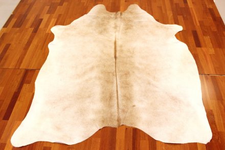 Cowhide rug — Beige and Grey