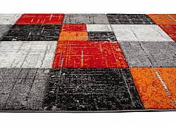 Wilton rug - London Square (red/orange)