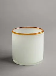 Candle holder M - Harmony (white/amber)