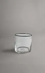 Candle holder M - Harmony (clear/black)