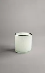 Candle holder M - Harmony (white/dark green)