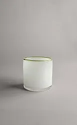 Candle holder M - Harmony (white/light green)