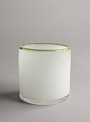 Candle holder M - Harmony (white/light green)