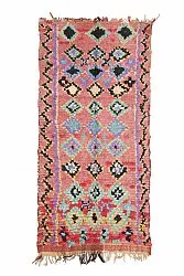 Moroccan Berber rug Boucherouite 240 x 105 cm