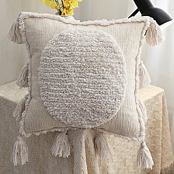 Cushion cover - Boho Tassels (offwhite)