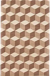 Wool rug - Floriáda (beige/brown)