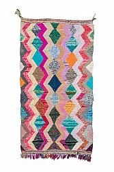 Moroccan Berber rug Boucherouite 135 x 260 cm