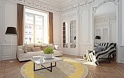 Round rug - Myra (beige/yellow)