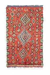 Moroccan Berber rug Boucherouite 245 x 140 cm