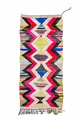 Moroccan Berber rug Boucherouite 135 x 305 cm