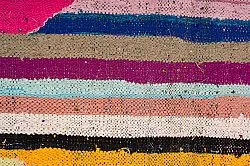 Moroccan Berber rug Boucherouite 135 x 260 cm