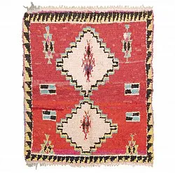Moroccan Berber rug Boucherouite 145 x 115 cm