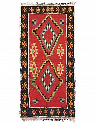 Moroccan Berber rug Boucherouite 185 x 95 cm