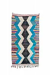 Moroccan Berber rug Boucherouite 140 x 255 cm