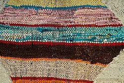 Moroccan Berber rug Boucherouite 125 x 265 cm
