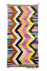 Moroccan Berber rug Boucherouite 145 x 290 cm