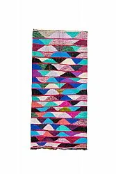 Moroccan Berber rug Boucherouite 125 x 260 cm