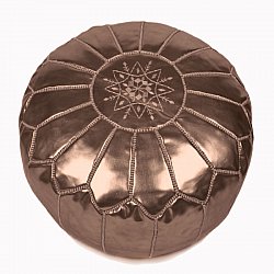 Pouf - Moroccan leather pouf (bronze)