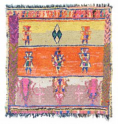 Moroccan Berber rug Boucherouite 162 x 152 cm