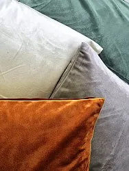 Velvet cushion cover - Marlyn (orange)
