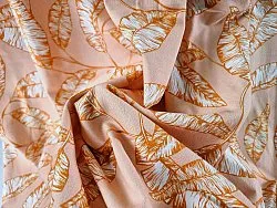 Curtains - Cotton curtain - Leaves (orange)