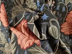 Cotton curtain - Poppy (black)