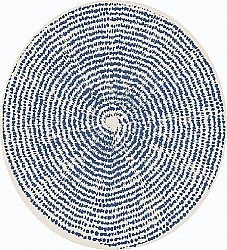 Round rug - Brussels Swirl (blue)