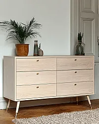 Dresser - Prime - 6 lådor (white oak)