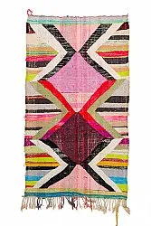 Moroccan Berber rug Boucherouite 135 x 245 cm