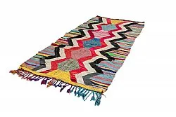 Moroccan Berber rug Boucherouite 125 x 265 cm