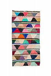 Moroccan Berber rug Boucherouite 135 x 270 cm
