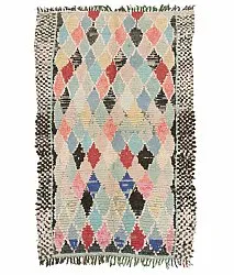 Moroccan Berber rug Boucherouite 170 x 105 cm