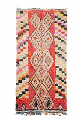 Moroccan Berber rug Boucherouite 260 x 130 cm