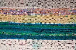 Moroccan Berber rug Boucherouite 145 x 295 cm