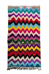 Moroccan Berber rug Boucherouite 125 x 235 cm