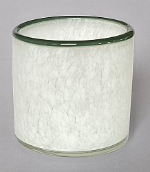 Candle holder S - Harmony (white/dark green)