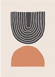 Wilton rug - Malo (beige/black/orange)
