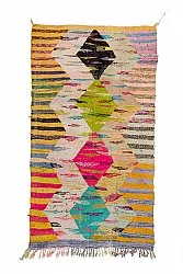 Moroccan Berber rug Boucherouite 140 x 250 cm