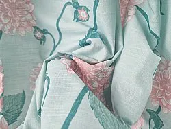 Cotton tablecloth - Alyssa (green/pink)