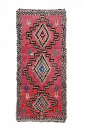 Moroccan Berber rug Boucherouite 285 x 130 cm