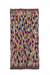 Moroccan Berber rug Boucherouite 245 x 115 cm