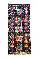 Moroccan Berber rug Boucherouite 135 x 315 cm